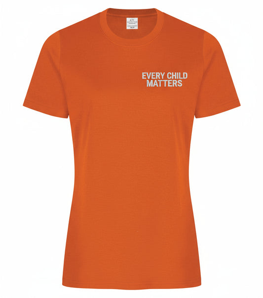 Orange t-shirt on a white background