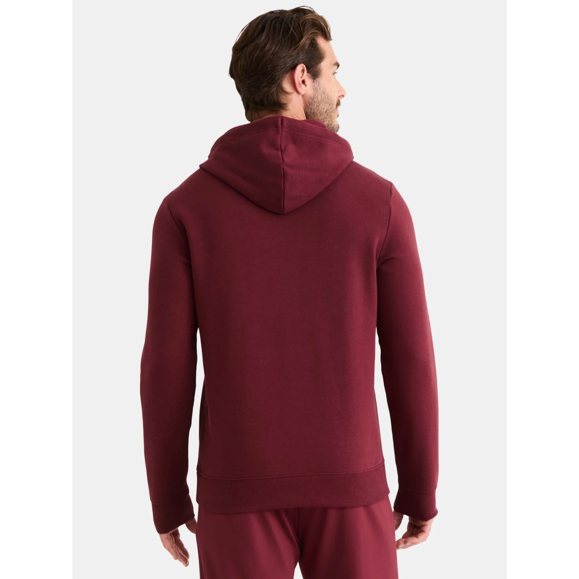 Maroon full sleve jersey with hoodie back side