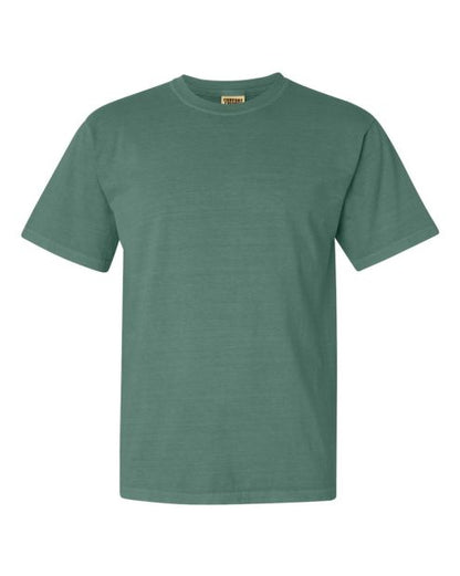 rew-neck t-shirt in a moss green color