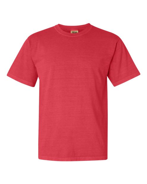 Red Comfort Colors garment-dyed heavyweight t-shirt