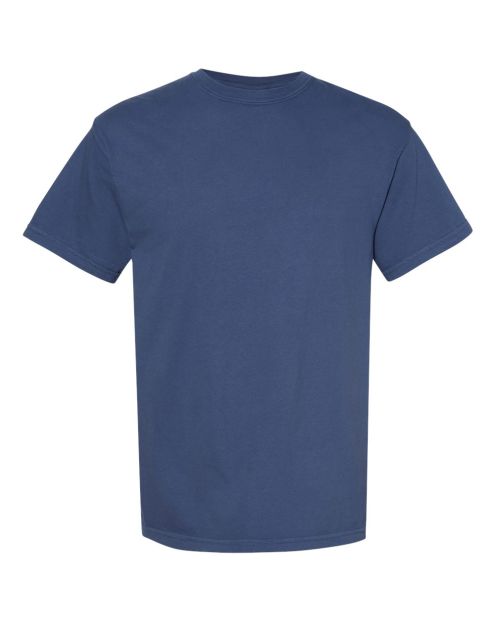 t-shirt in a solid blue color