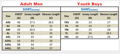 Hockey Jersey sizing