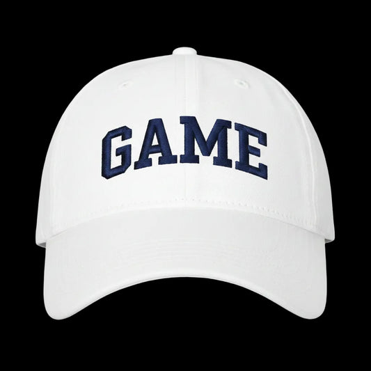 White baseball cap on a white background